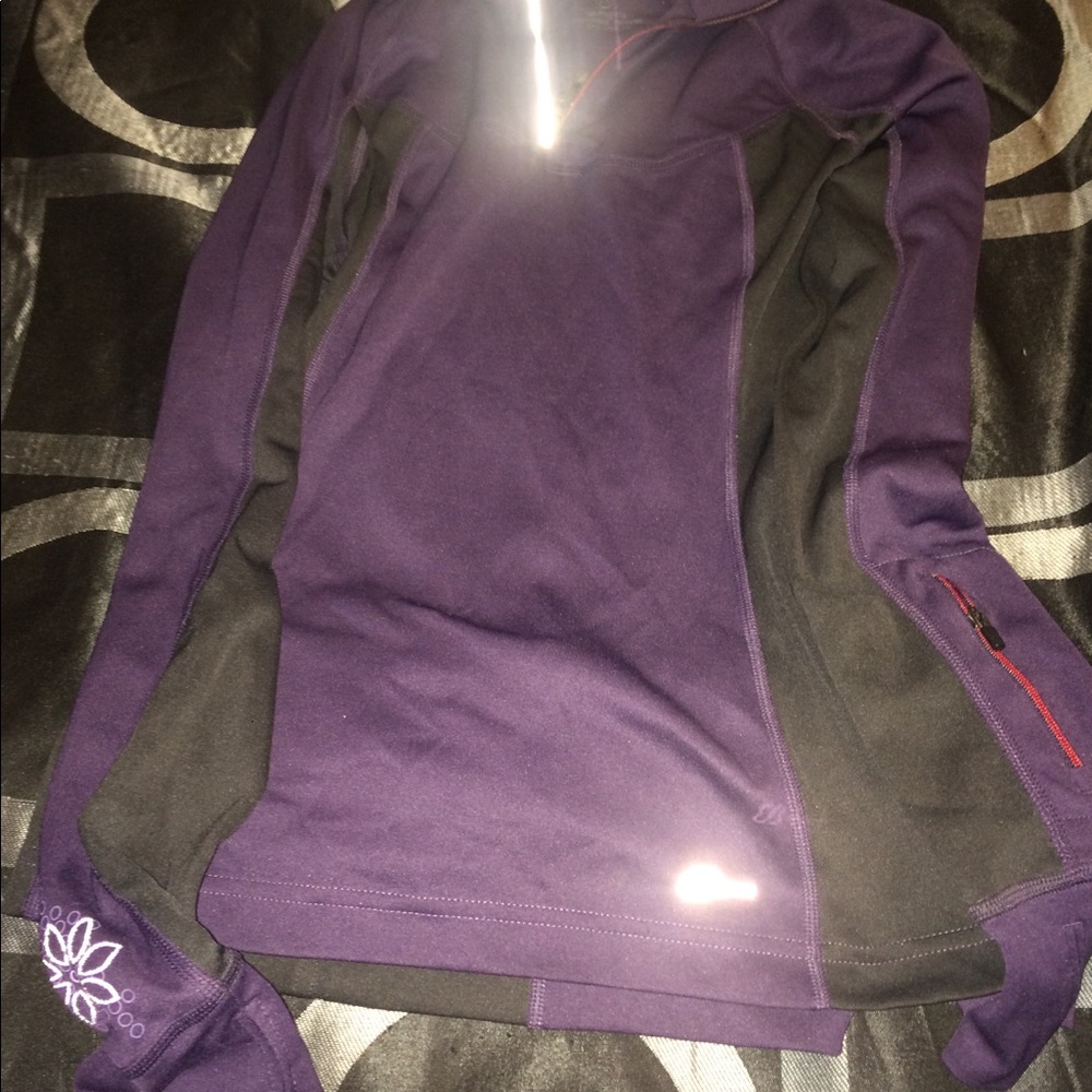 Purple and black sport sweater